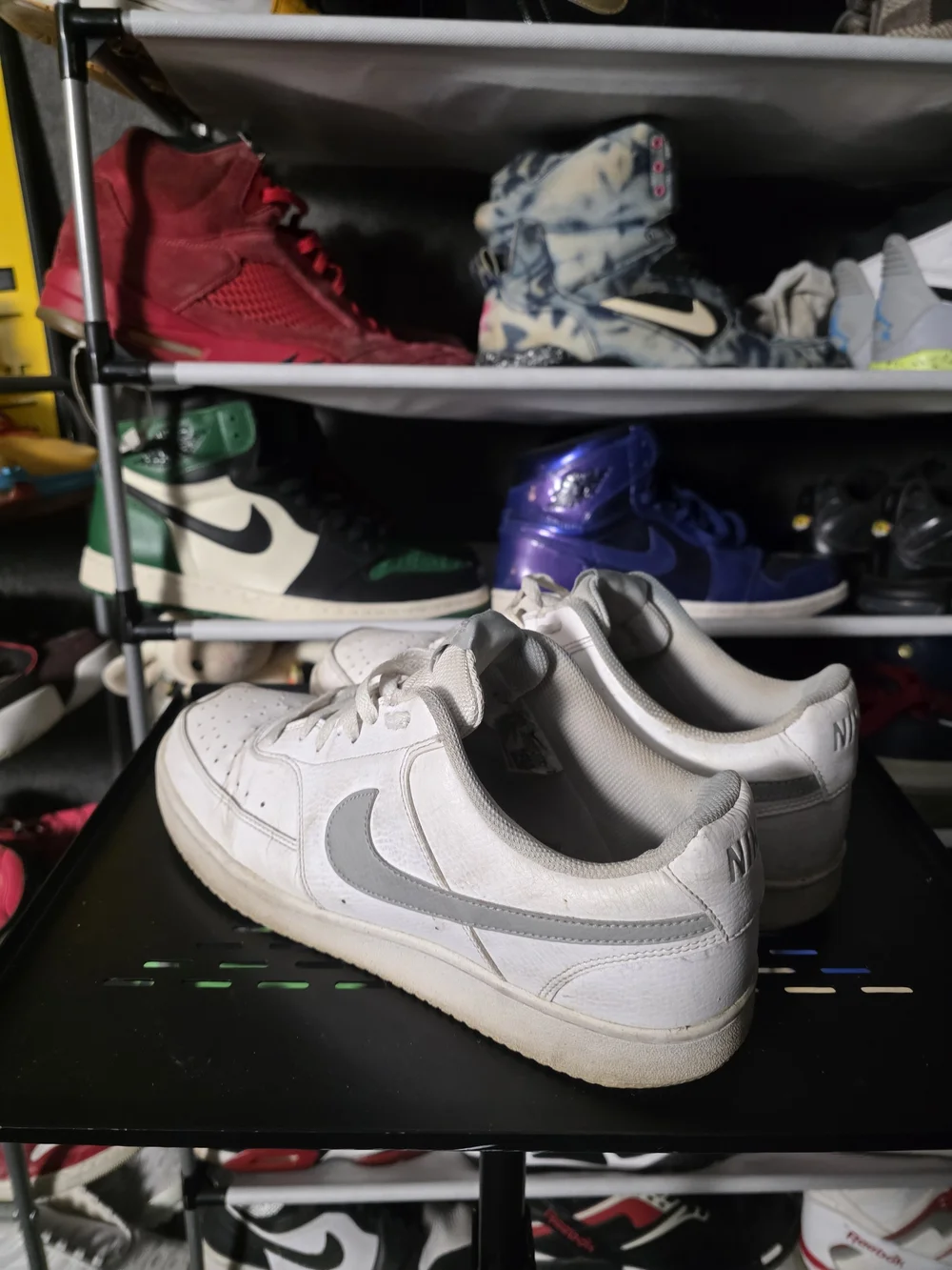 🔥 Nike Court Vision Low Men's Size 11.5 White and Gray Low-Top Sneakers